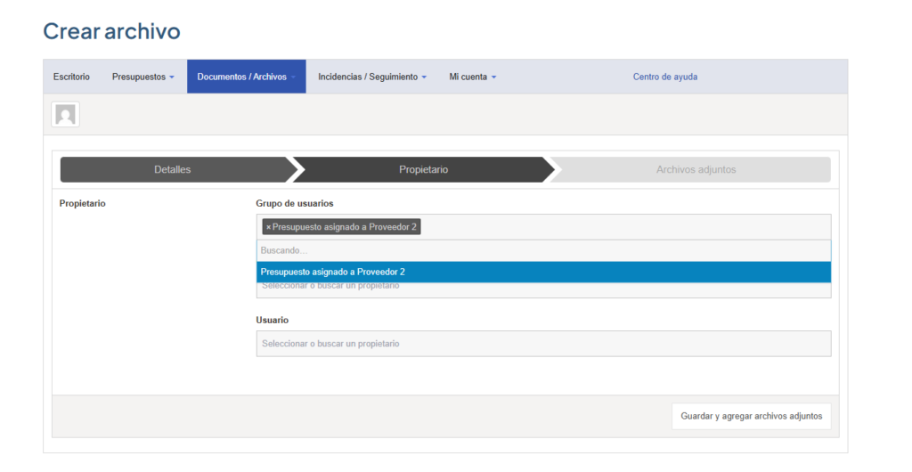Paso 2. Asignar los propietarios del archivo