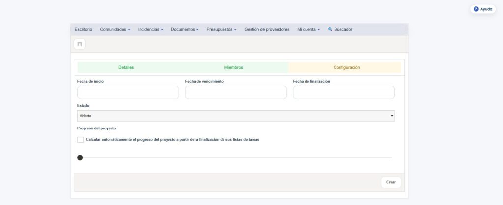 paso 3 crear comunidad